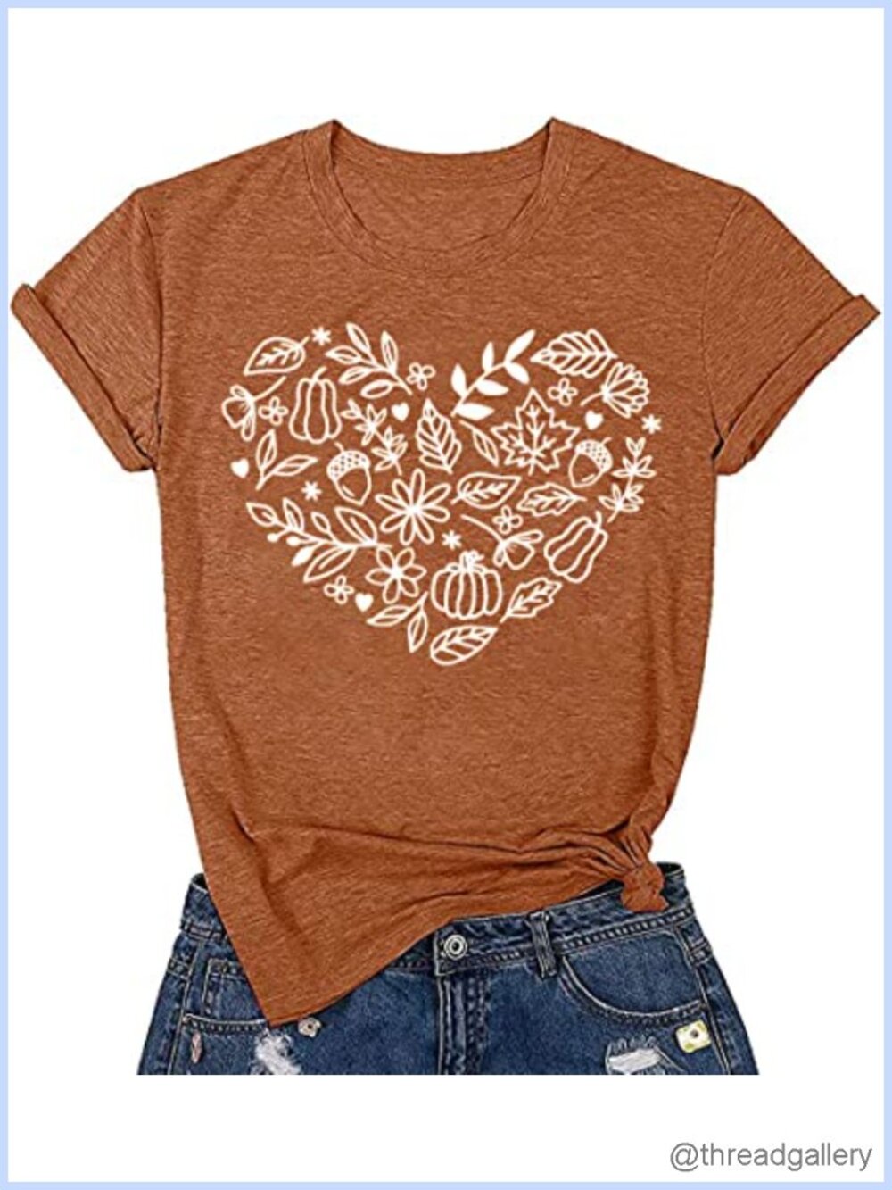 Women's Fall Graphic T-Shirt Short Sleeve Crew Neck Thankful Pumpkin Tee